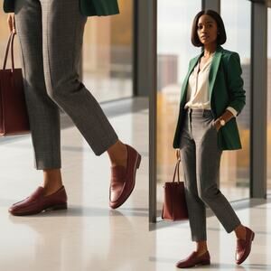 Madewell Women's The Lacey Loafer Cabernet Size 5.5 Minimalist Quiet Luxury